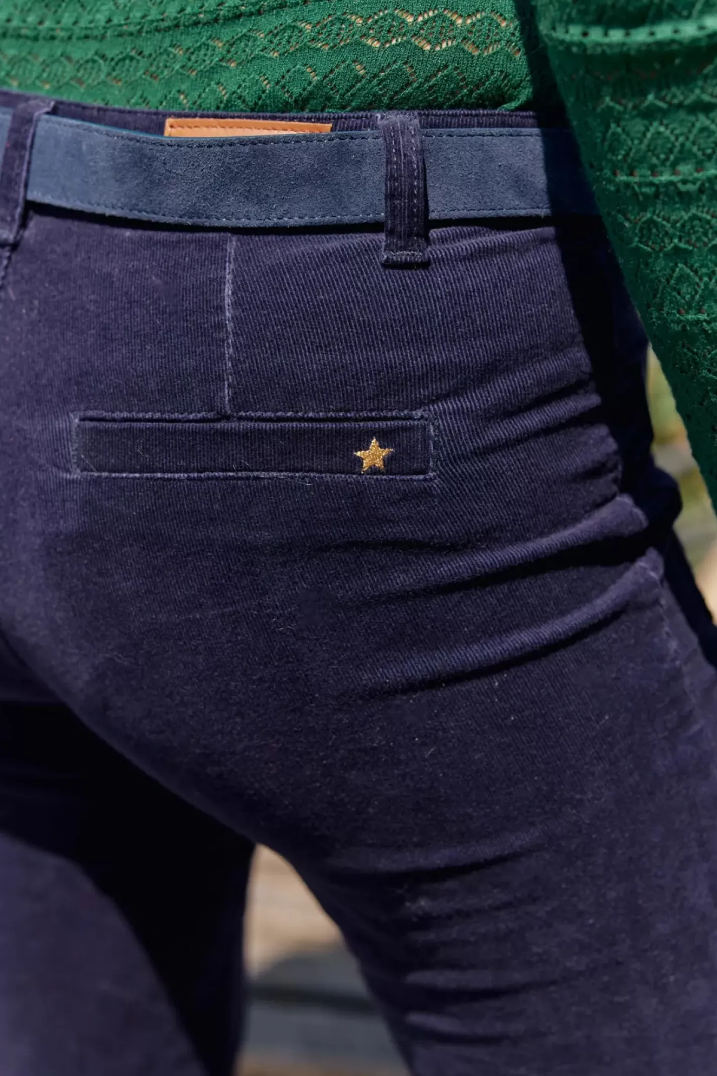 LA PETITE ÉTOILE Pantalons & Jeans|Pantalon Sonny Velours Marine