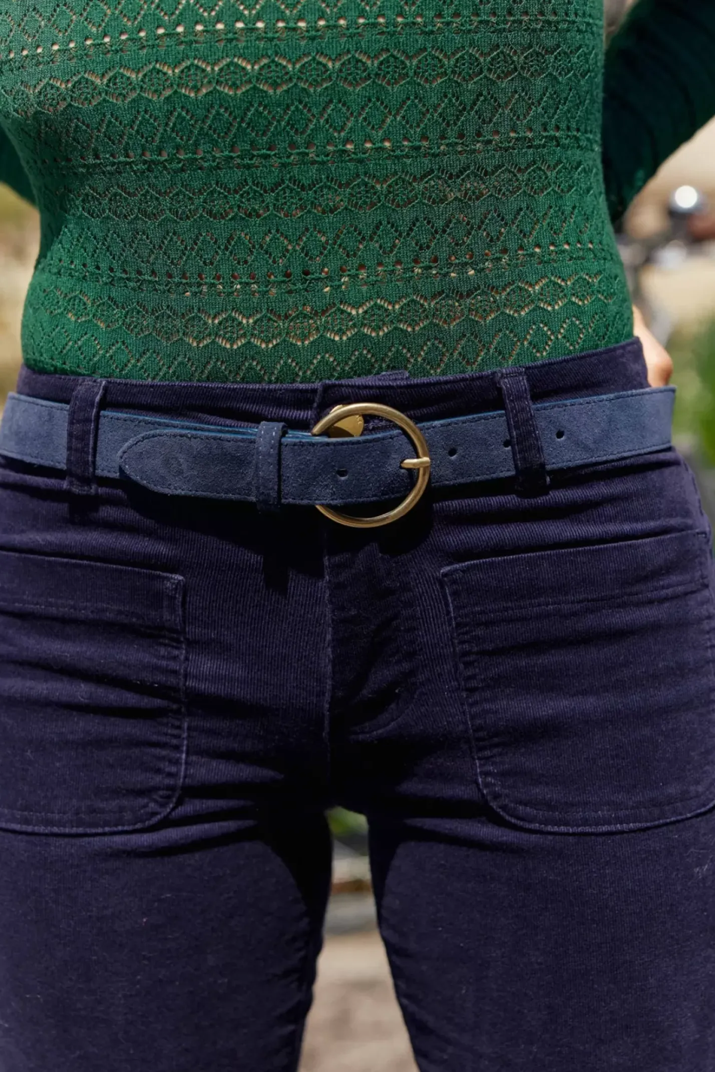 LA PETITE ÉTOILE Pantalons & Jeans|Pantalon Sonny Velours Marine
