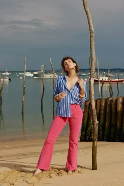 LA PETITE ÉTOILE Pantalons & Jeans|Pantalon Sonny Velours Rose