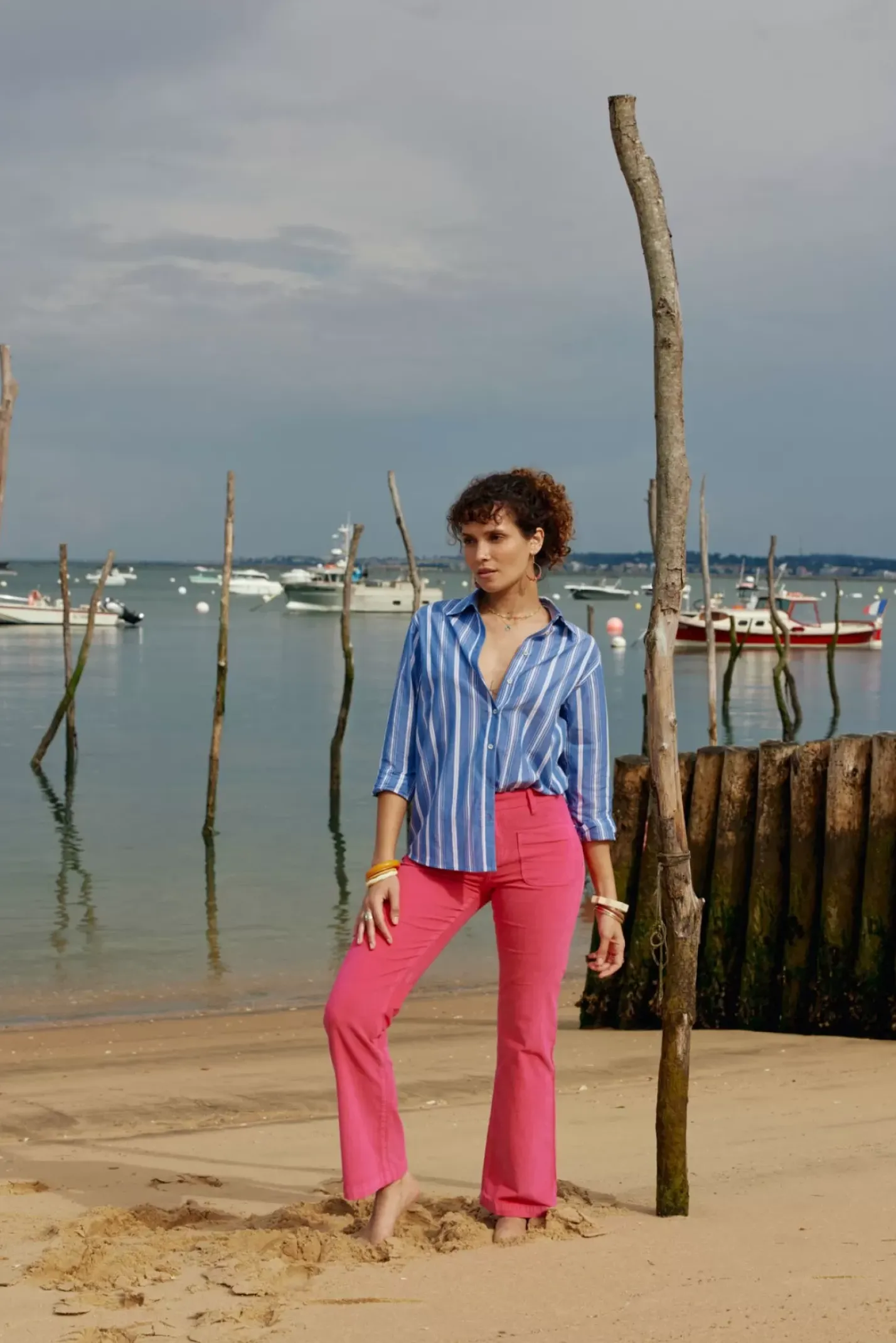 LA PETITE ÉTOILE Pantalons & Jeans|Pantalon Sonny Velours Rose