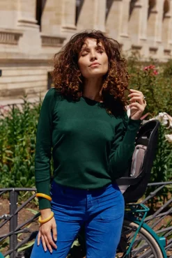 LA PETITE ÉTOILE Mailles|Pull Beatrice Vert Anglais