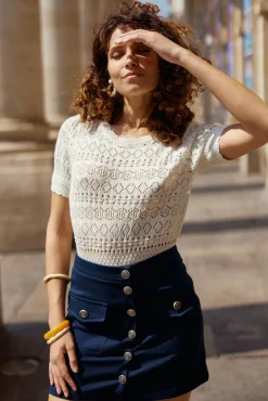 LA PETITE ÉTOILE Mailles|Pull Indiana Ecru