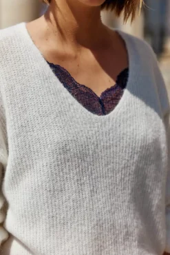LA PETITE ÉTOILE Mailles|Pull Malaly Ecru