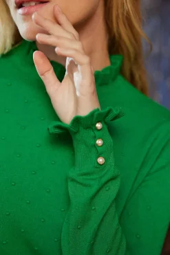 LA PETITE ÉTOILE Mailles|Pull Solferinos Vert