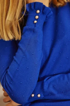 LA PETITE ÉTOILE Mailles|Pull Solferinos Bleu