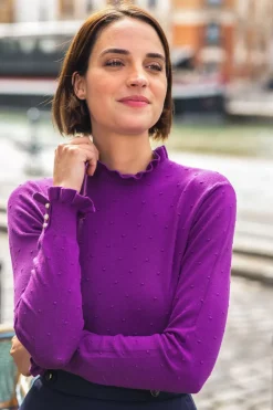 LA PETITE ÉTOILE Mailles|Pull Solferinos Violet