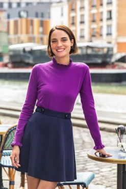 LA PETITE ÉTOILE Mailles|Pull Solferinos Violet