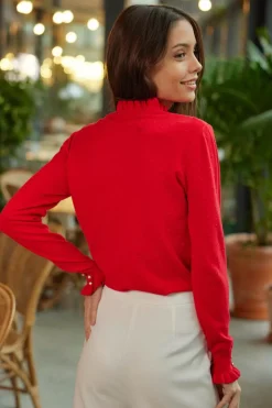 LA PETITE ÉTOILE Mailles|Pull Solferinos Rouge