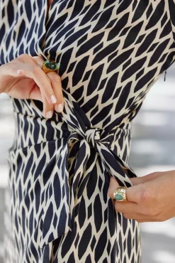 LA PETITE ÉTOILE Robes & Combinaisons|Robe Fulvia Ecru/Noir