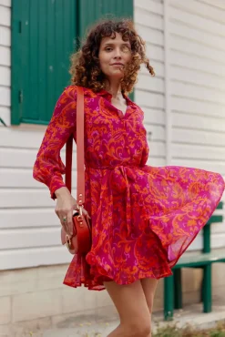LA PETITE ÉTOILE Robes & Combinaisons|Robe Gino Rose/Orange