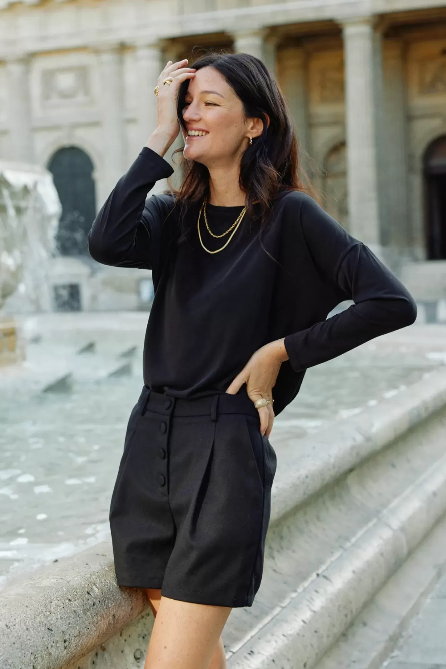 LA PETITE ÉTOILE Jupes & Shorts|Short Ezielle Noir