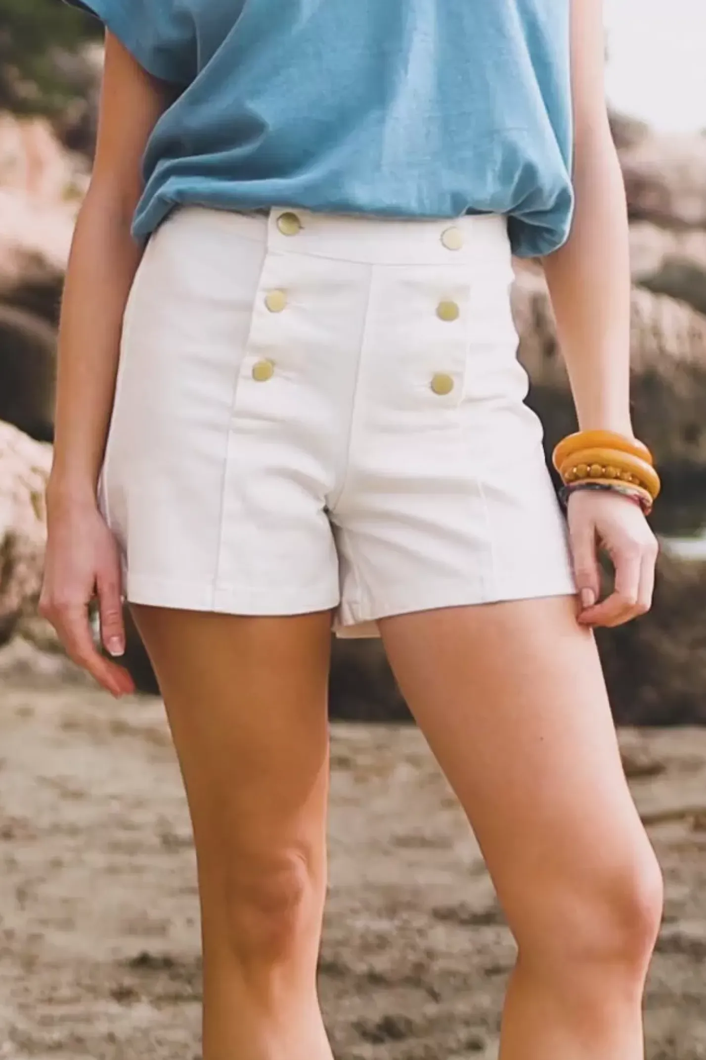 LA PETITE ÉTOILE Jupes & Shorts|Short Soukayna Blanc