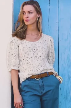 LA PETITE ÉTOILE Tops|Top Alliyah Beige