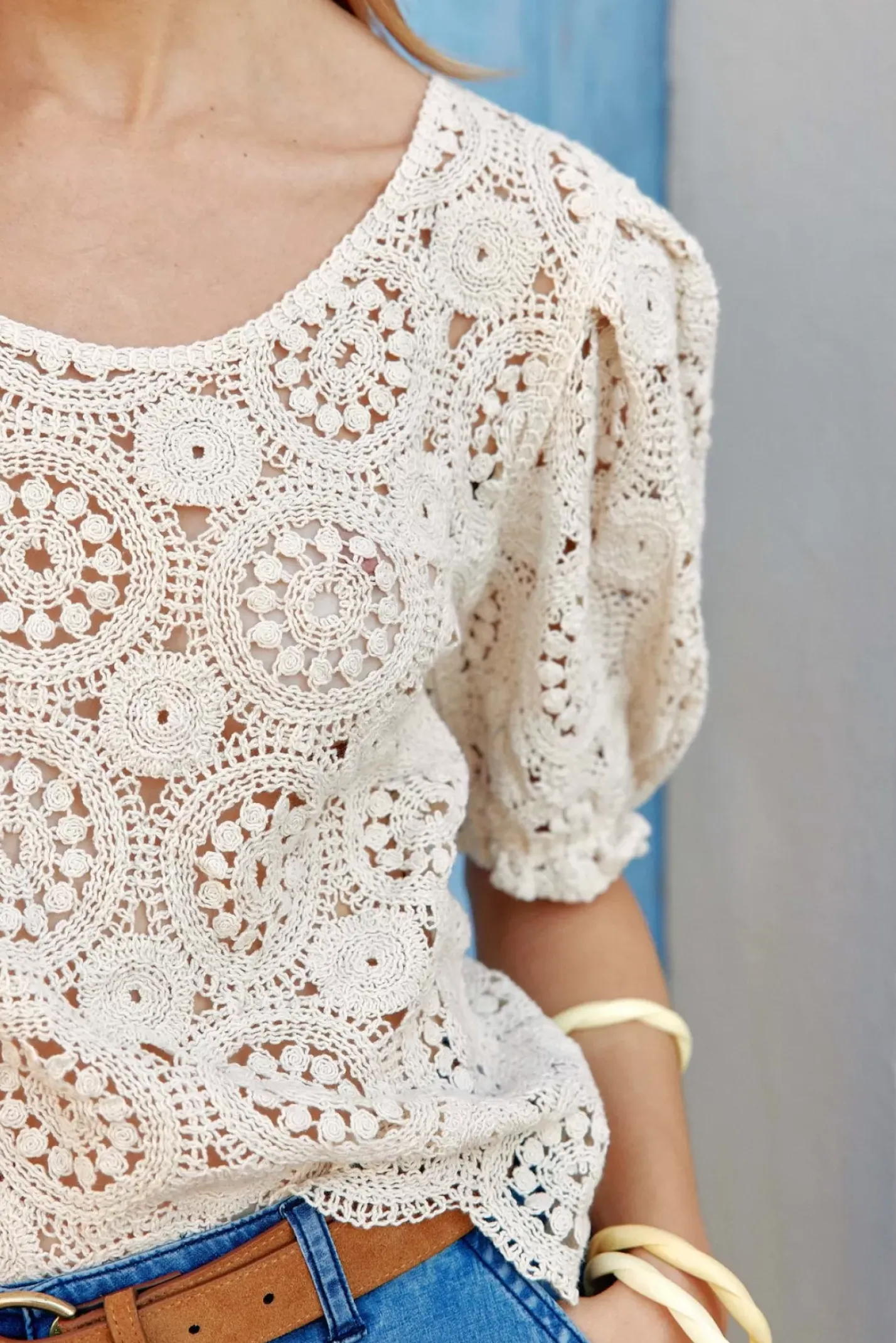 LA PETITE ÉTOILE Tops|Top Alliyah Beige