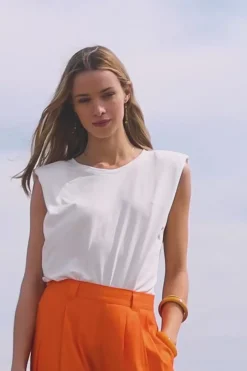 LA PETITE ÉTOILE Tops|T-Shirt Calix Blanc