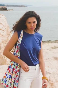 LA PETITE ÉTOILE Tops|T-Shirt Calix Marine