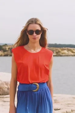 LA PETITE ÉTOILE Tops|T-Shirt Calix Orange