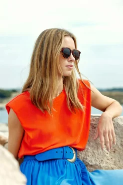 LA PETITE ÉTOILE Tops|T-Shirt Calix Orange