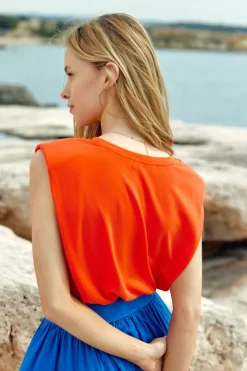 LA PETITE ÉTOILE Tops|T-Shirt Calix Orange