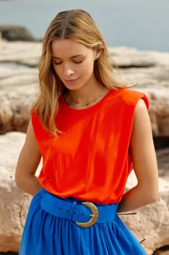LA PETITE ÉTOILE Tops|T-Shirt Calix Orange