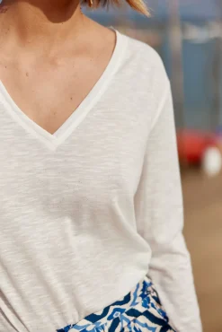 LA PETITE ÉTOILE Tops|T-Shirt Calliopy Ecru