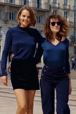 LA PETITE ÉTOILE Tops|T-Shirt Calliopy Marine