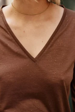 LA PETITE ÉTOILE Tops|T-Shirt Calliopy Choco