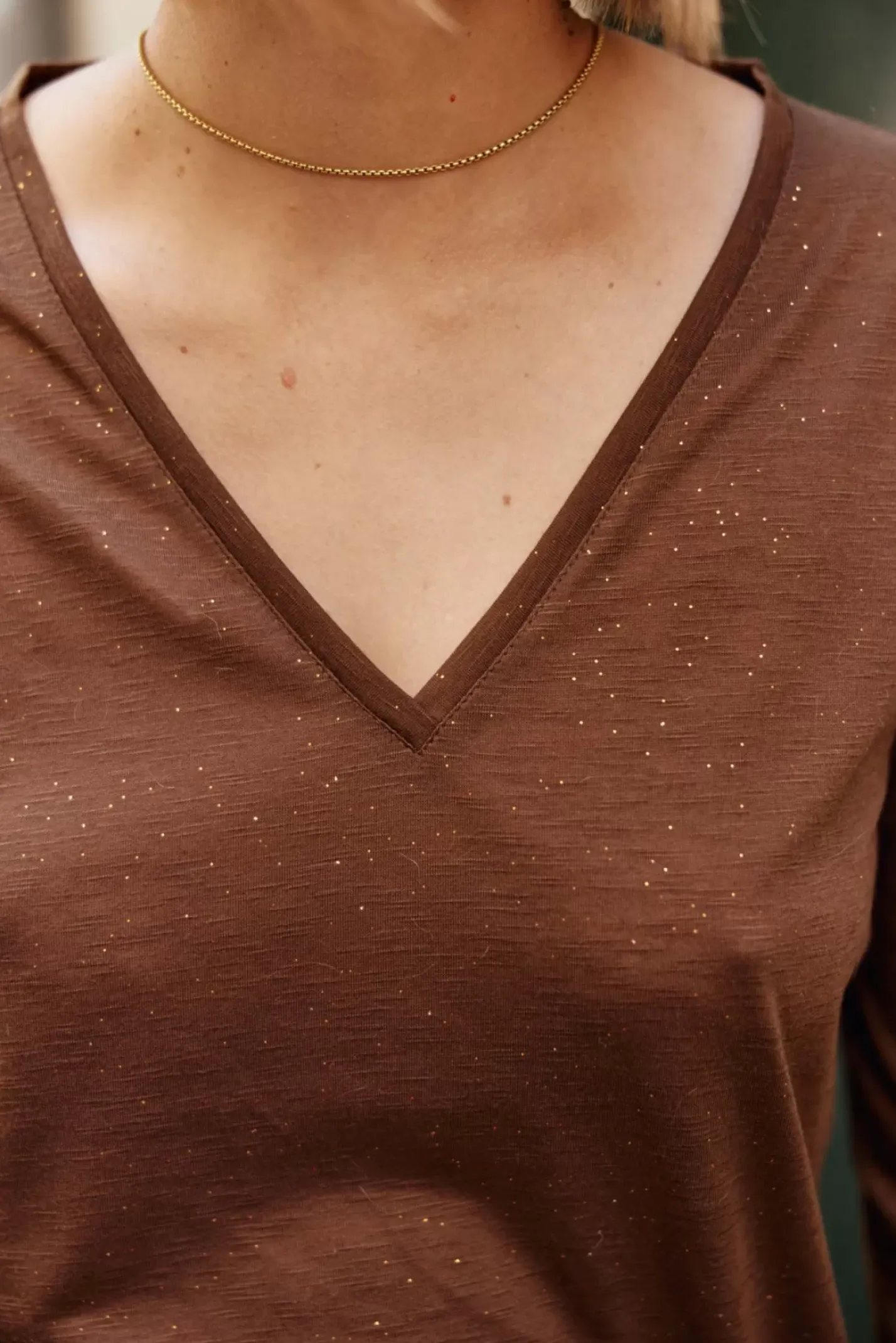 LA PETITE ÉTOILE Tops|T-Shirt Calliopy Choco