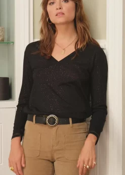 LA PETITE ÉTOILE Tops|T-Shirt Calliopy Noir