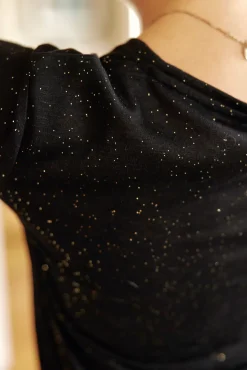 LA PETITE ÉTOILE Tops|T-Shirt Calliopy Noir