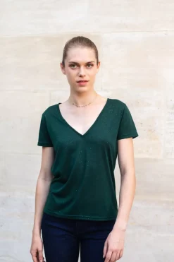 LA PETITE ÉTOILE Tops|T-Shirt Elvie Vert