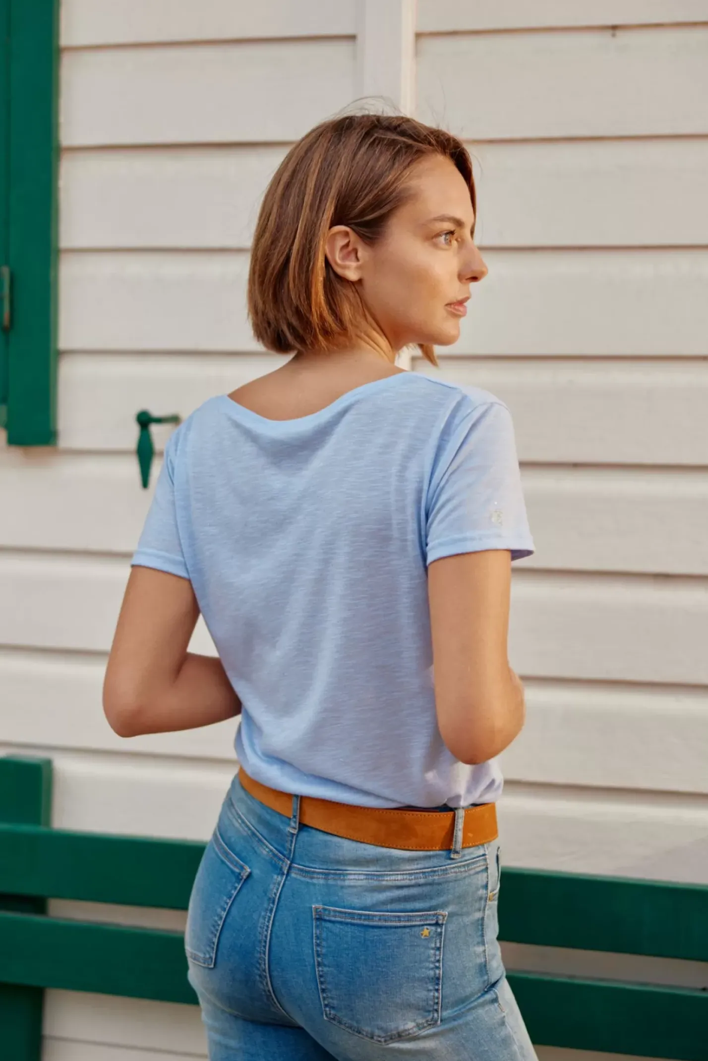 LA PETITE ÉTOILE Tops|T-Shirt Elvie Ciel