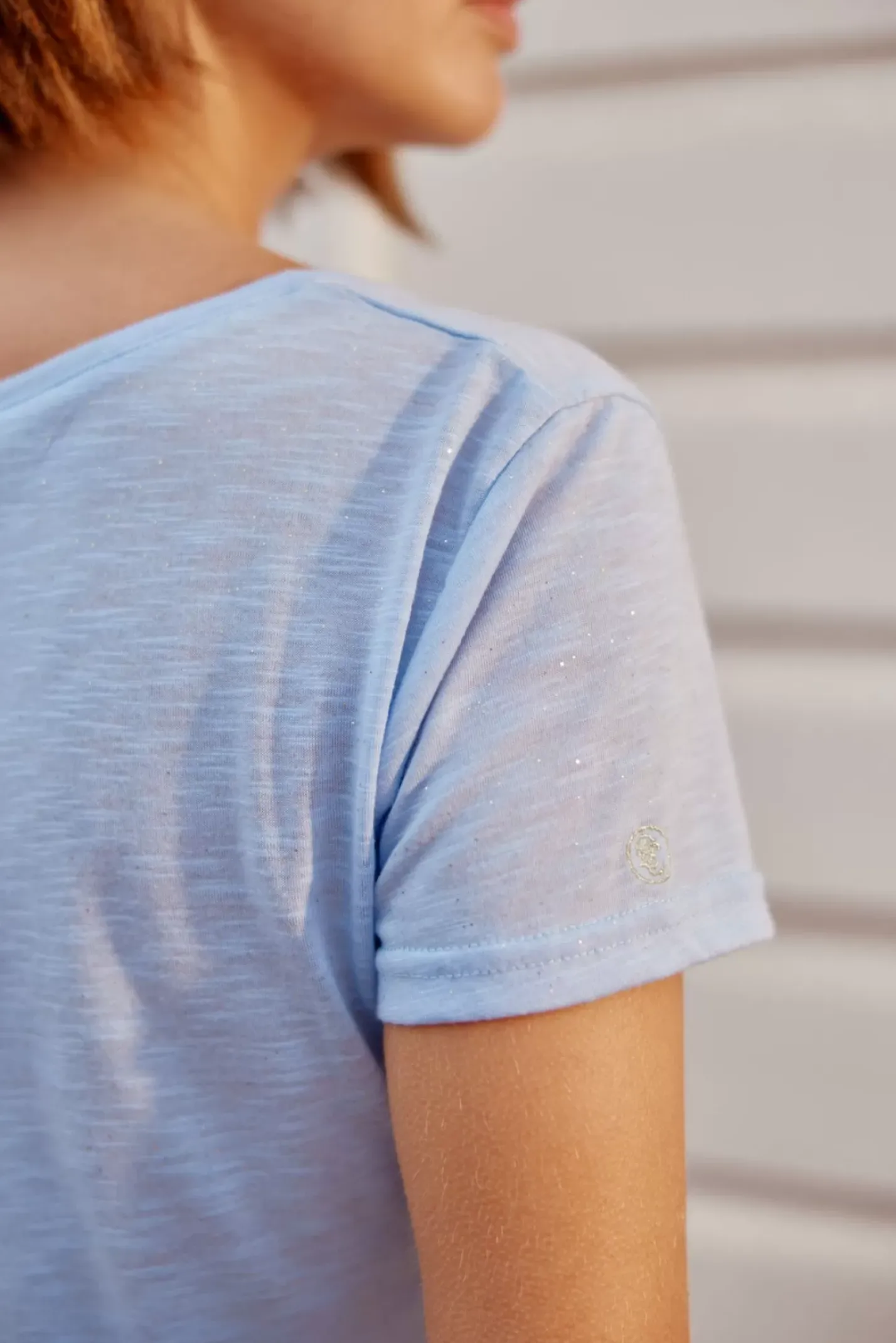 LA PETITE ÉTOILE Tops|T-Shirt Elvie Ciel