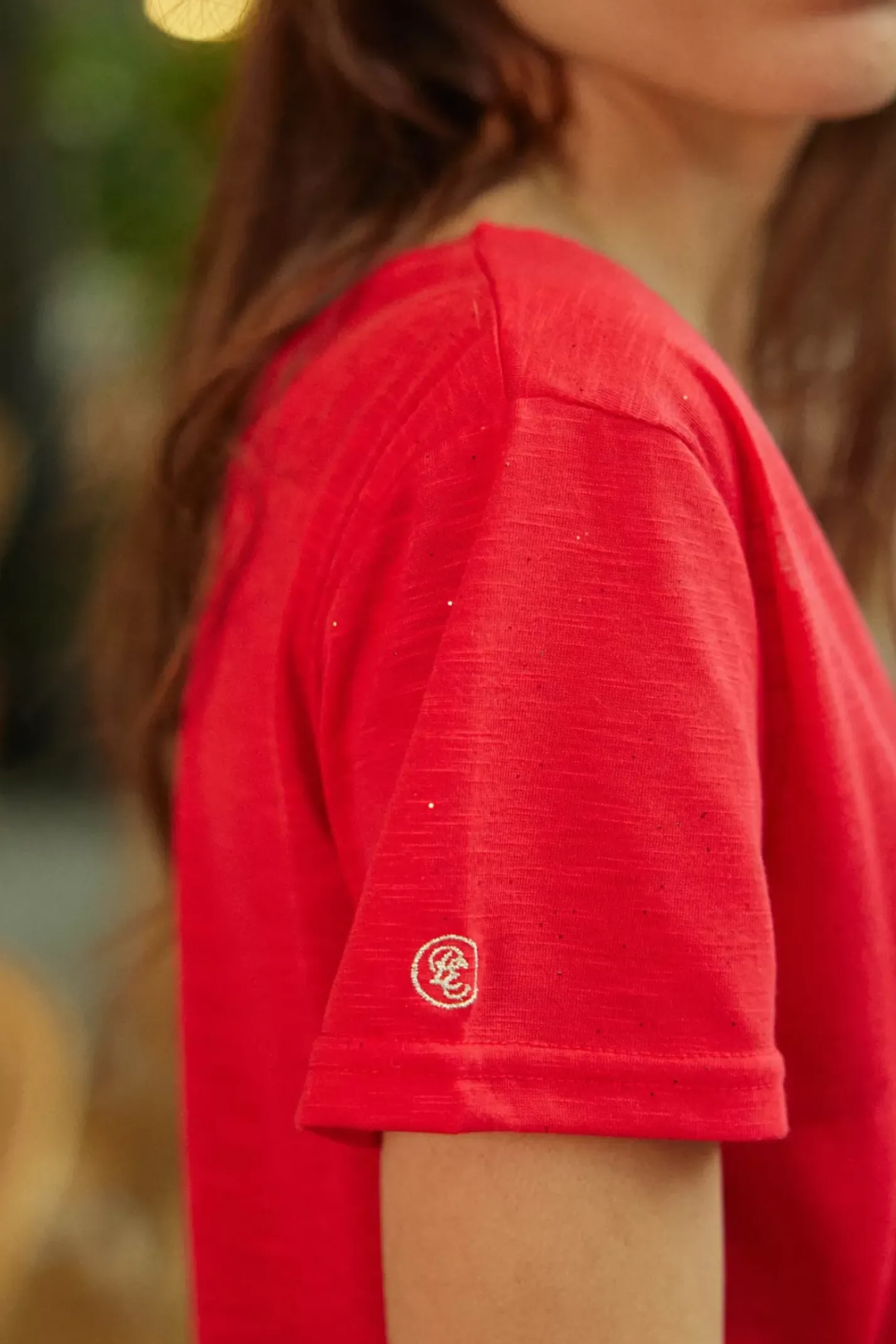 LA PETITE ÉTOILE Tops|T-Shirt Elvie Rouge