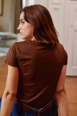 LA PETITE ÉTOILE Tops|T-Shirt Elvie Choco