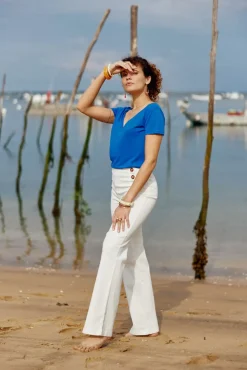 LA PETITE ÉTOILE Tops|T-Shirt Elvie Bleu