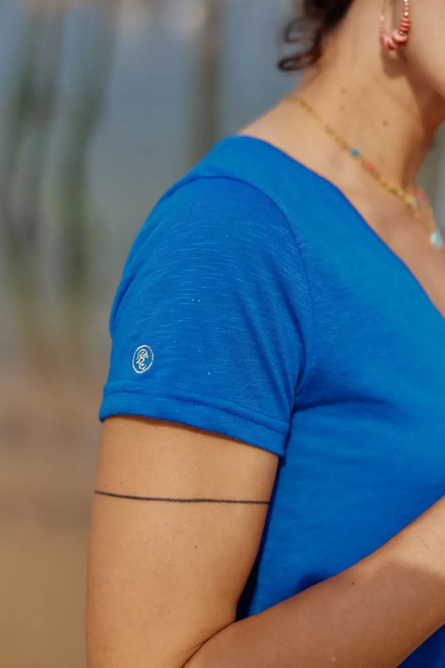 LA PETITE ÉTOILE Tops|T-Shirt Elvie Bleu