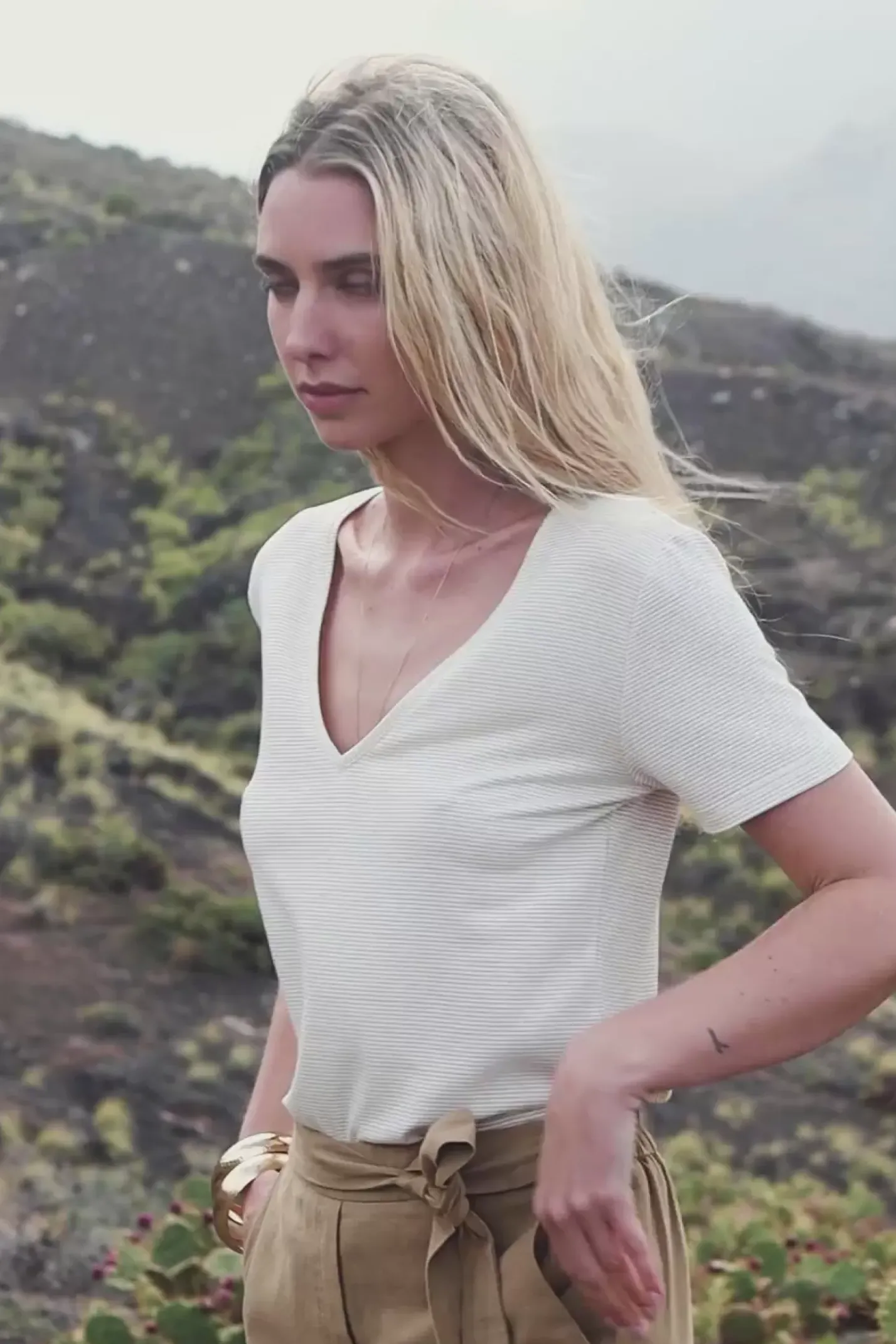 LA PETITE ÉTOILE Tops|T-Shirt Kayla Ecru