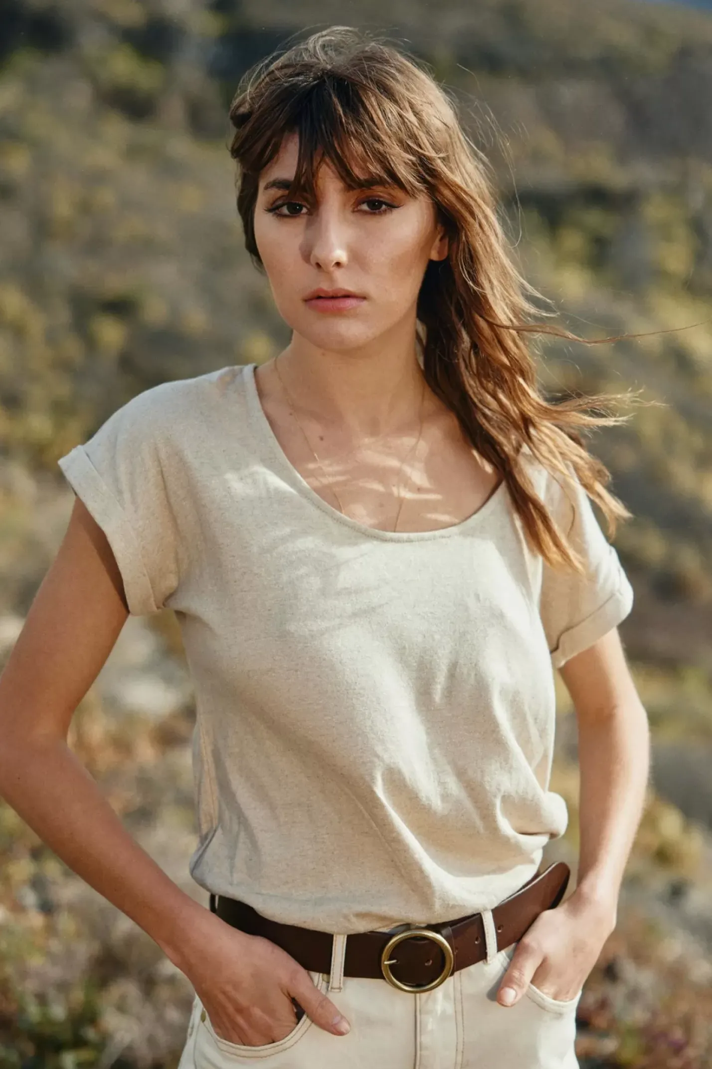 LA PETITE ÉTOILE Tops|T-Shirt Marwa Beige