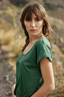 LA PETITE ÉTOILE Tops|T-Shirt Marwa Vert