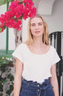 LA PETITE ÉTOILE Tops|T-Shirt Marwa Ecru