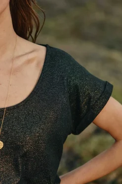 LA PETITE ÉTOILE Tops|T-Shirt Marwa Noir