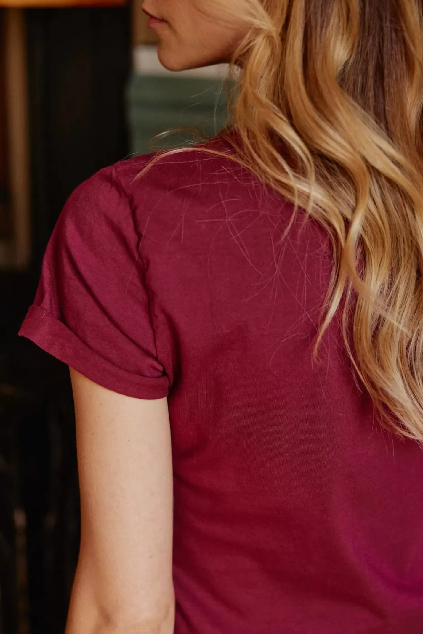 LA PETITE ÉTOILE Tops|T-Shirt Roll-In Framboise