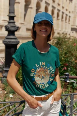 LA PETITE ÉTOILE Tops|T-Shirt Roll-In Vert