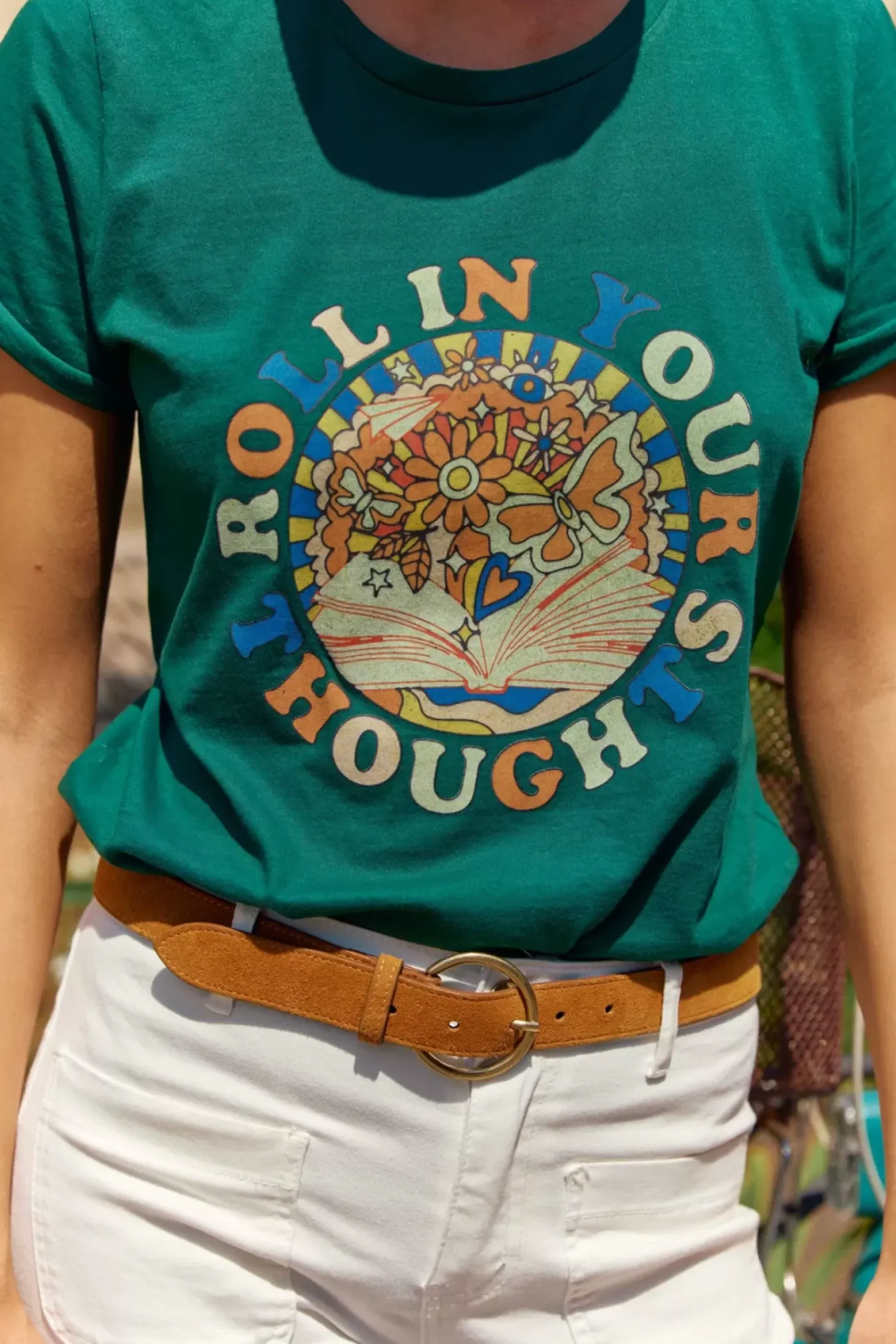 LA PETITE ÉTOILE Tops|T-Shirt Roll-In Vert