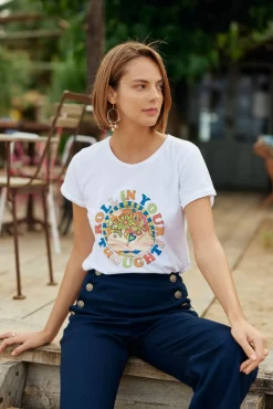 LA PETITE ÉTOILE Tops|T-Shirt Roll-In Blanc