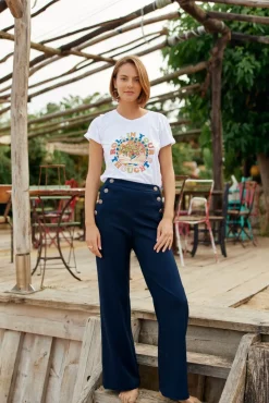 LA PETITE ÉTOILE Tops|T-Shirt Roll-In Blanc