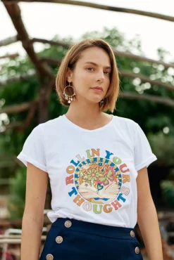 LA PETITE ÉTOILE Tops|T-Shirt Roll-In Blanc