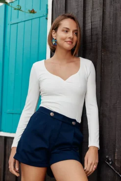 LA PETITE ÉTOILE Tops|T-Shirt Rosila Ecru
