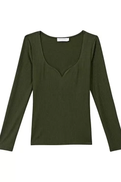 LA PETITE ÉTOILE Tops|T-Shirt Rosila Kaki
